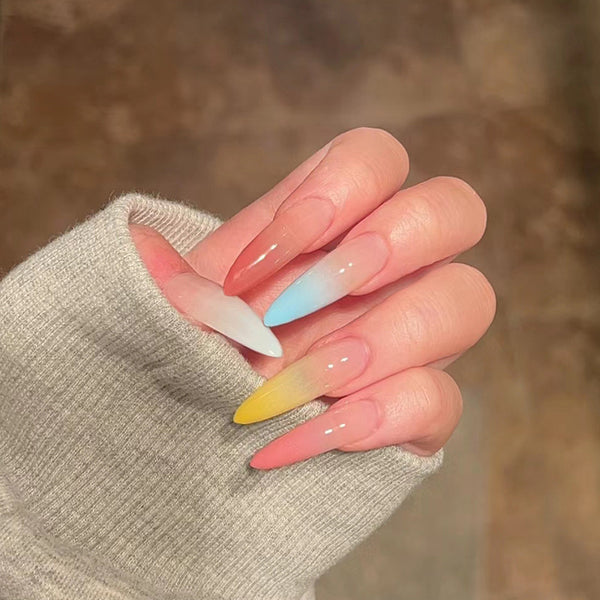 12 Sizes-24 Pcs Press On Nails W1602
