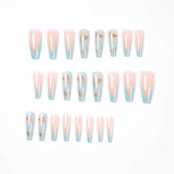 12 Sizes-24 Pcs Press On Nails JP1711