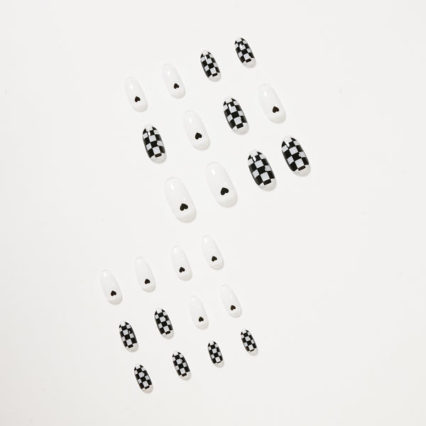 12 Sizes-24 Pcs Press On Nails JP1362