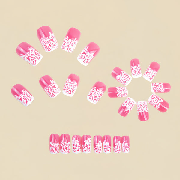 12 Sizes-24 Pcs Press On Nails Y1554