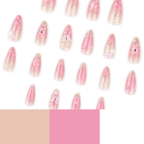12 Sizes-24 Pcs Press On Nails JP3865