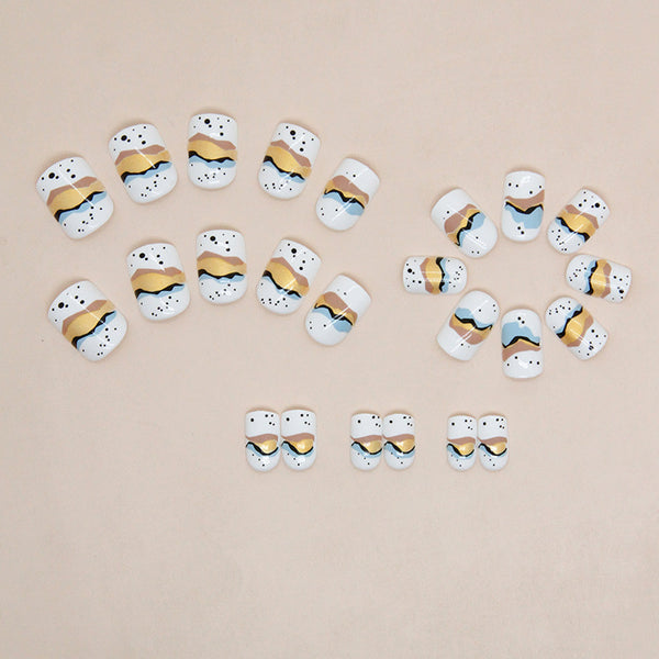 12 Sizes-24 Pcs Press On Nails W1476