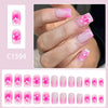 12 Sizes-24 Pcs Press On Nails C1594