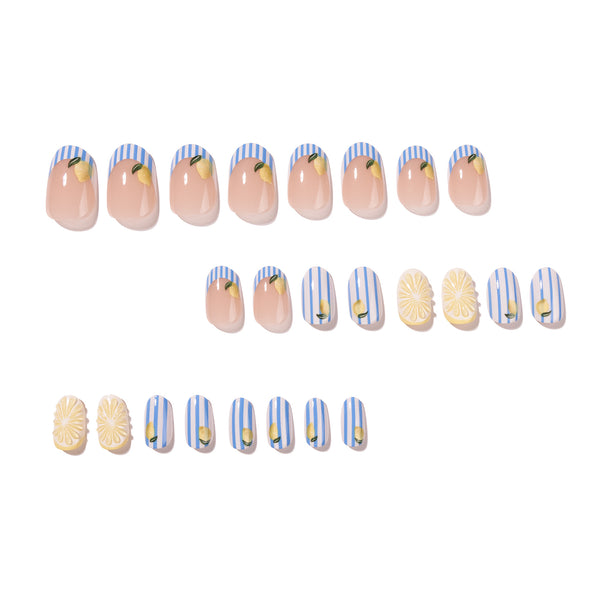 12 Sizes-24 Pcs Press On Nails JP4394