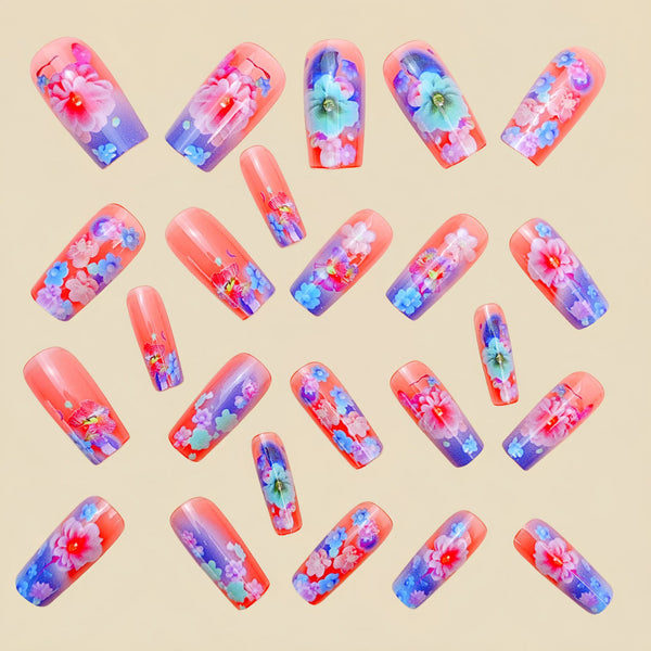 12 Sizes-24 Pcs Press On Nails Y986