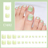 12 Sizes-24 Pcs Press On Nails C1692