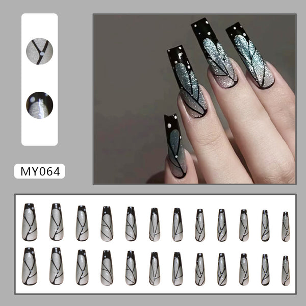 12 Sizes-24 Pcs Press On Nails MY064