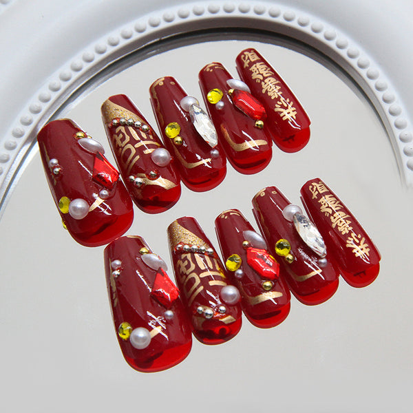 12 Sizes-24 Pcs Press On Nails Z1010