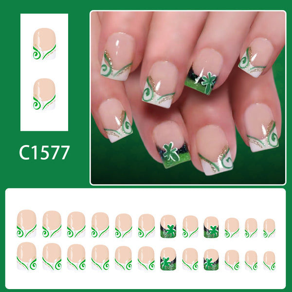12 Sizes-24 Pcs Press On Nails C1577