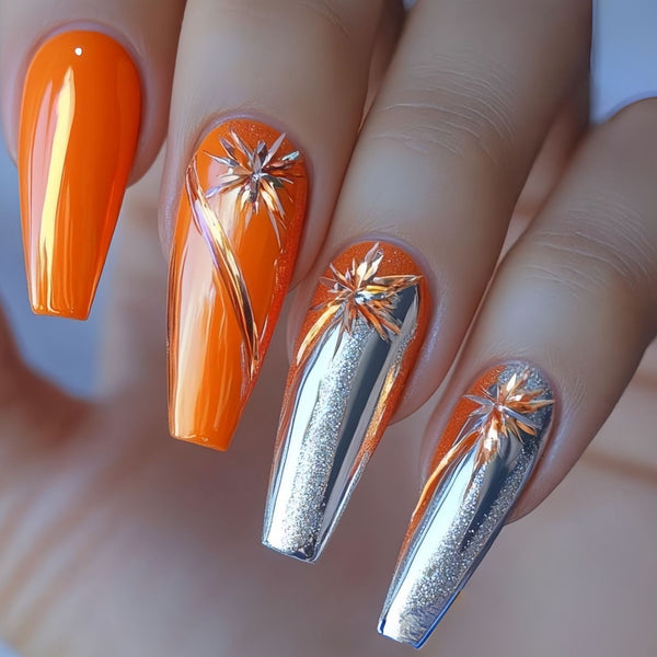 12 Sizes-24 Pcs Press On Nails Y1523