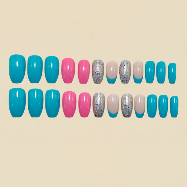 12 Sizes-24 Pcs Press On Nails Y1541