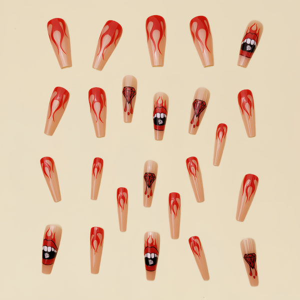 12 Sizes-24 Pcs Press On Nails Y068