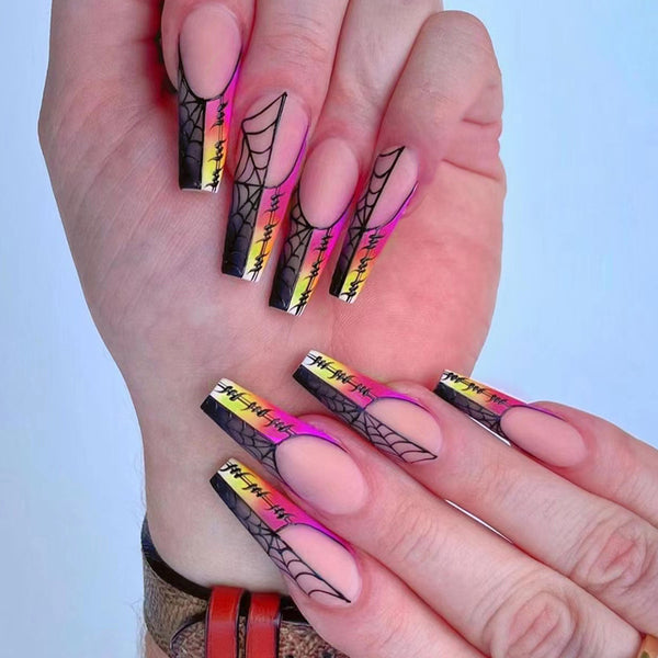 12 Sizes-24 Pcs Press On Nails W1008