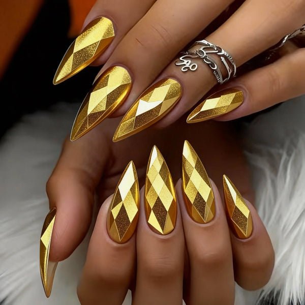 12 Sizes-24 Pcs Press On Nails Y1611