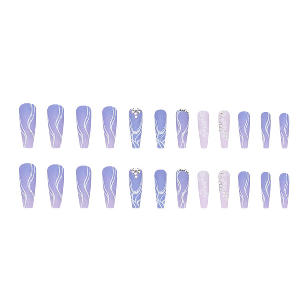 12 Sizes-24 Pcs Press On Nails Z711