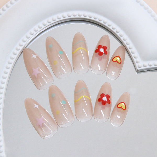 12 Sizes-24 PcsPress On Nails R954