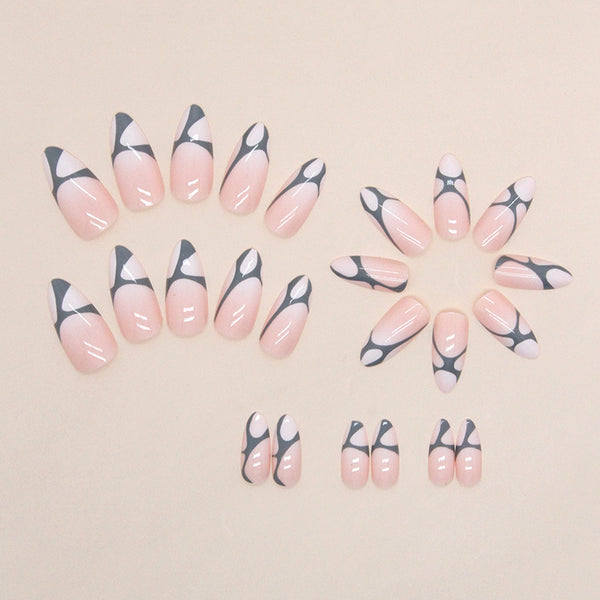 12 Sizes-24 Pcs Press On Nails W1187