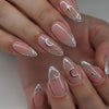 12 Sizes-24 Pcs Press On Nails JP4277