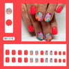 12 Sizes-24 Pcs Press On Nails W1378