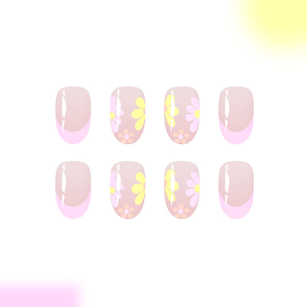 12 Sizes-24 Pcs Press On Nails C1021