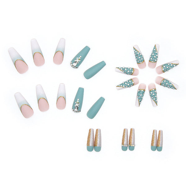 12 Sizes-24 Pcs Press On Nails Z335