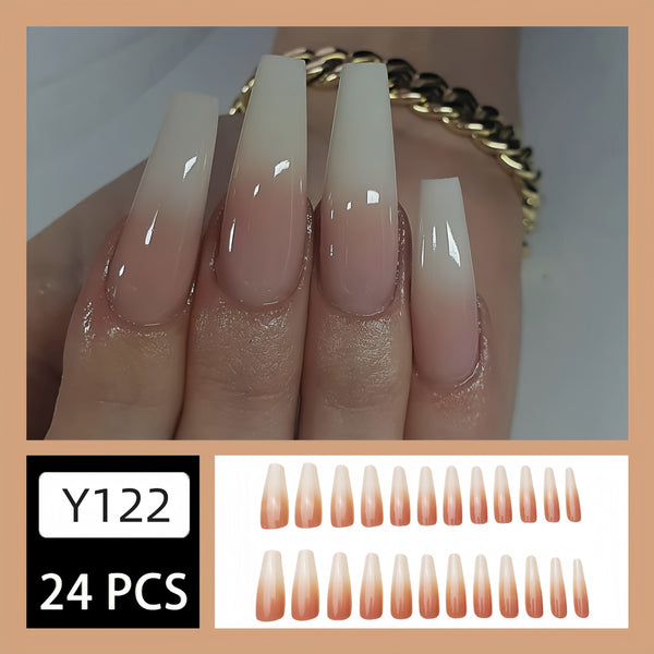 12 Sizes-24 Pcs Press On Nails Y122