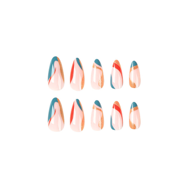 12 Sizes-24 Pcs Press On Nails JP2088