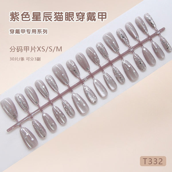 12 Sizes-24 Pcs Press On Nails T332