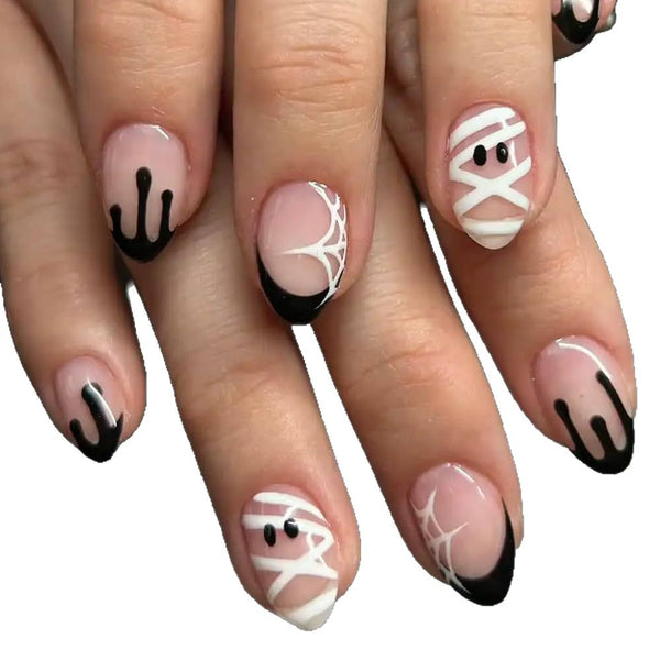 12 Sizes-24 Pcs Press On Nails Hwn-1-24pcs