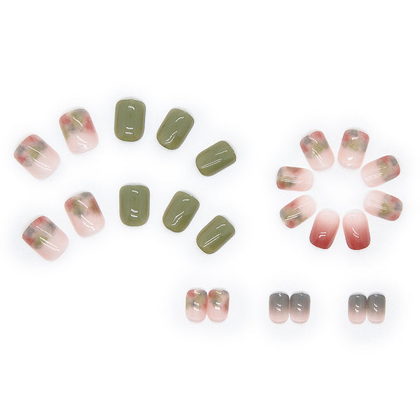 12 Sizes-24 Pcs Press On Nails R455