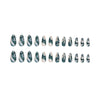 12 Sizes-24 Pcs Press On Nails W1527