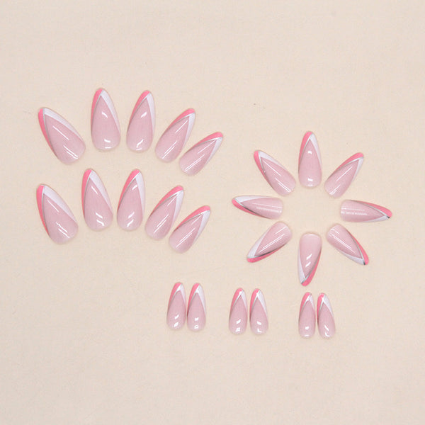12 Sizes-24 Pcs Press On Nails W857