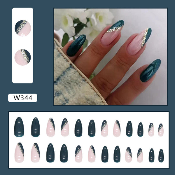12 Sizes-24 Pcs Press On Nails W344