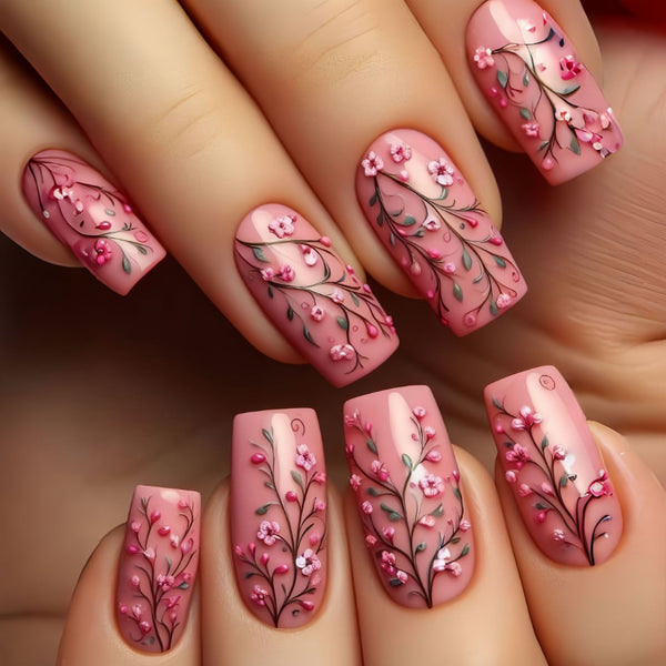 12 Sizes-24 Pcs Press On Nails Y965