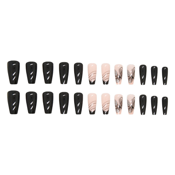 12 Sizes-24 Pcs Press On Nails W1028