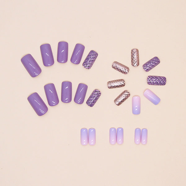 12 Sizes-24 Pcs Press On Nails W1558