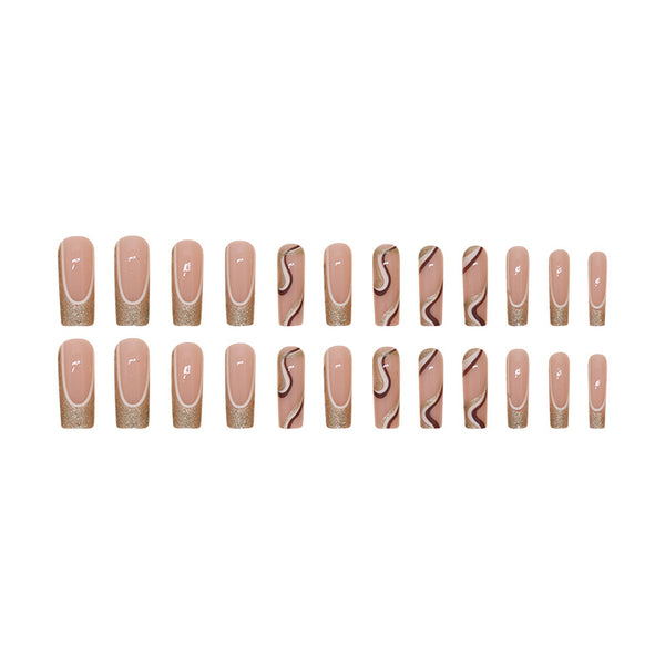 12 Sizes-24 Pcs Press On Nails G012