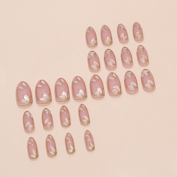 12 Sizes-24 Pcs Press On Nails W1749