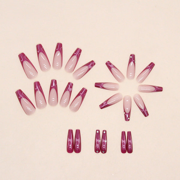 12 Sizes-24 Pcs Press On Nails Z703