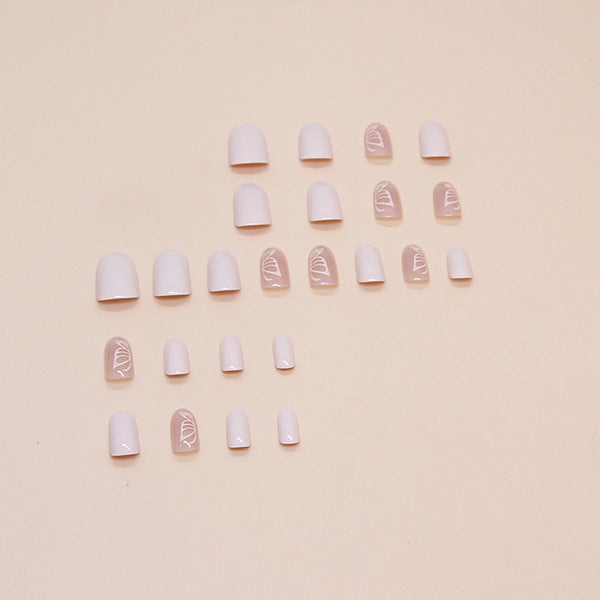 12 Sizes-24 Pcs Press On Nails W1530