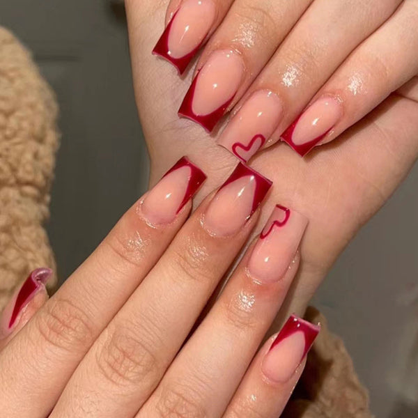 12 Sizes-24 Pcs Press On Nails W474