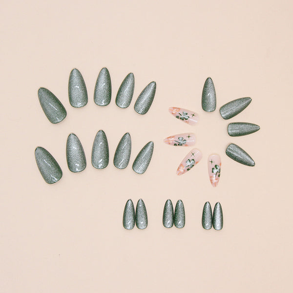 12 Sizes-24 Pcs Press On Nails W1540