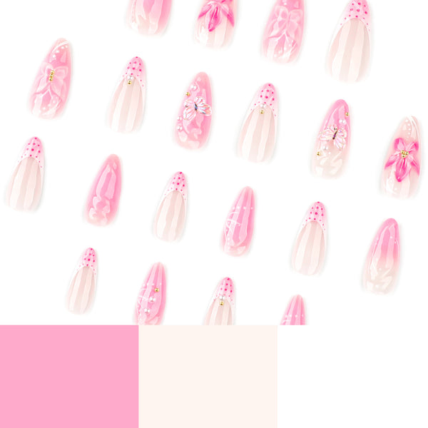 12 Sizes-24 Pcs Press On Nails JP3875