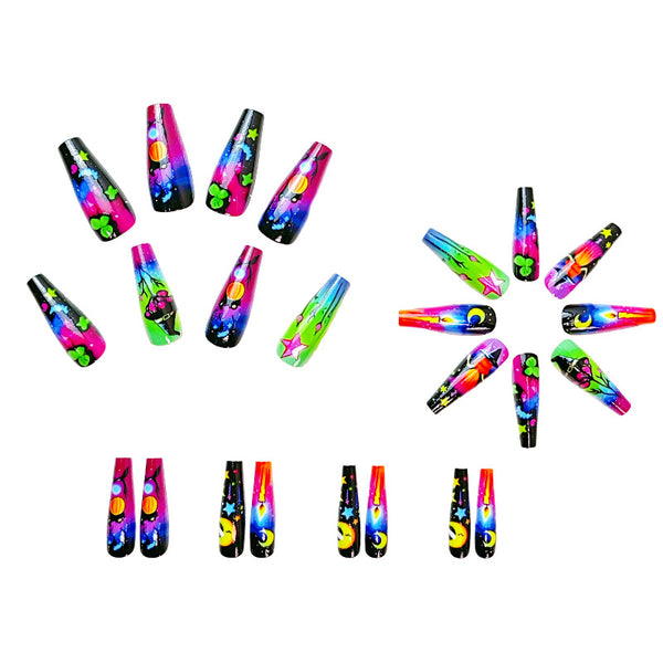 12 Sizes-24 Pcs Press On Nails Y694