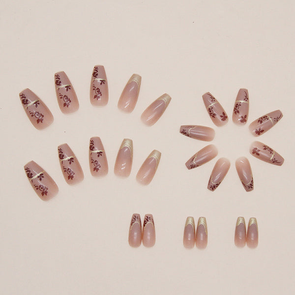 12 Sizes-24 Pcs Press On Nails R695