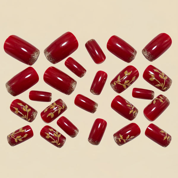 12 Sizes-24 Pcs Press On Nails Y1598