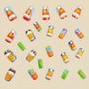 12 Sizes-24 Pcs Press On Nails Y619