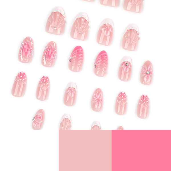 12 Sizes-24 Pcs Press On Nails JP4365