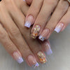 Butterfly Glossy Medium Square Press on Nails