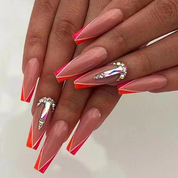 12 Sizes-24 Pcs Press On Nails Z367